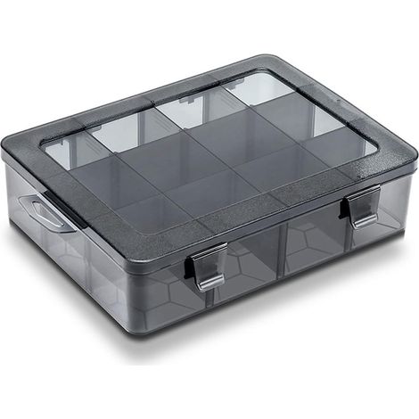 Werkzeug-aufbewahrungsbox Und -kasten, Hardware-teilebox, Bohrer-zubehör, Gitterbox – 12 Große Fächer, Trennwände Herausnehmbar