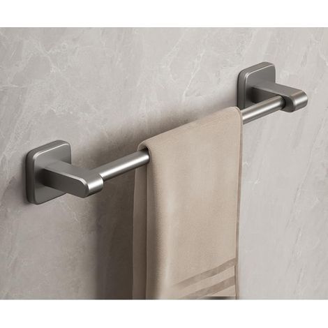 Handtuchhalter, Wandregal Für Badezimmer, Hängendes Aluminiumregal Für Bad Und Wc (grau, 30cm)