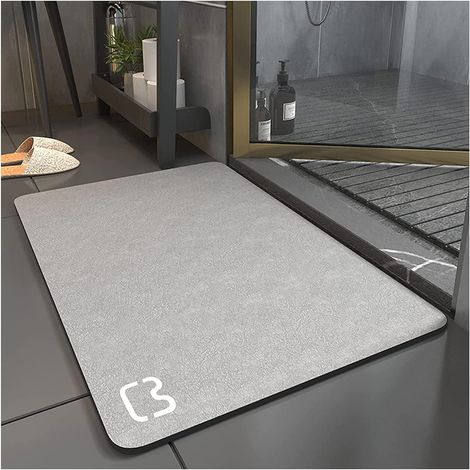 Rutschfester, Super Saugfähiger Badematte Aus Kieselgur, Mikrofaser-badezimmermatte Für Badewanne Und Dusche, Weich Und Schnelltrocknend - 50x80cm