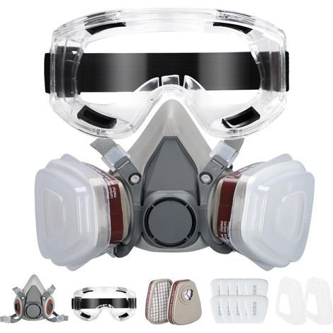 Kn95 Vollmaske Mit Filtern, Wiederverwendbare Anti-staub-maske Für Farbsprühnebel, Ideal Zum Polieren, Schweißen Und Graffiti