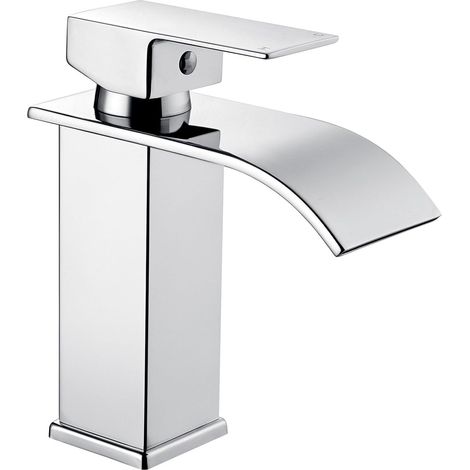 Badezimmer-wasserhahn - Kaskade - Waschbeckenmischer - Chromierter Edelstahl - Zweiwege - Modernes Design