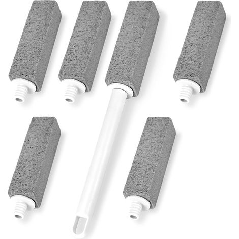 6er-set Bimsstein-wc-bürste Mit Langem Griff, Austauschbarer Toilettenreiniger Aus Bimsstein, Geeignet Für Küche, Bad, Pool, Spülen, Badewanne, Fliesen Und Gitter