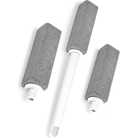3er-set Bimsstein-wc-bürste Mit Langem Griff, Austauschbarer Toilettenreiniger Aus Bimsstein, Geeignet Für Küche, Bad, Pool, Waschbecken, Badewanne, Fliesen Und Gitter
