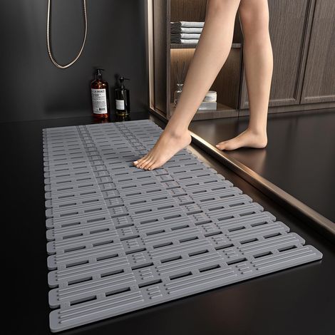 Antirutsch-duschmatte Mit Saugnäpfen - Großformat 90 X 40 Cm - Schimmelresistent Für Senioren