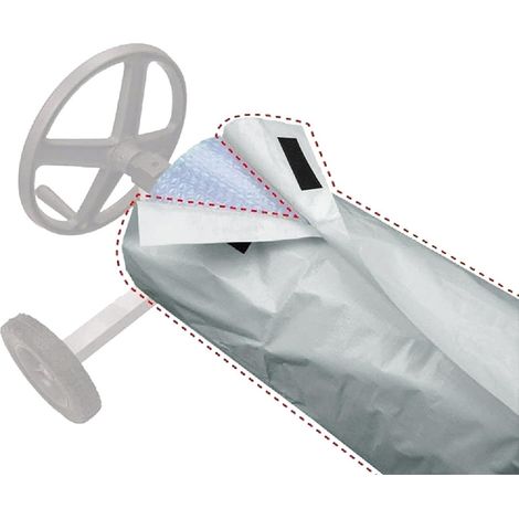 Abdeckung Für Poolrolle Im Freien, Schutzabdeckung, Aufroller-abdeckung, Poolplane Aus Wasserdichtem Stoff, Für Garten Und Außenbereich (größe: 550x96cm, Farbe: Grau)