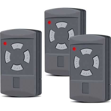 Hörmann 3er-pack Ersatz-handsender Für Garagentor, 40,685 Mhz, 4 Kanäle, Kompatibel Mit Hs2-40, Hs4-40, Hse2-40, Hse4-40, Hsm2-40, Hsm4-40, Graue Taste