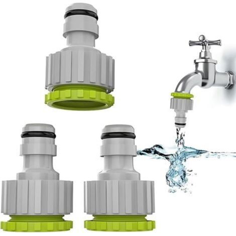 2-in-1 Wasserhahnanschluss, Gartenwasserhahnanschluss 1/2" Und 3/4" Für Die Gartenbewässerung, 3er-pack
