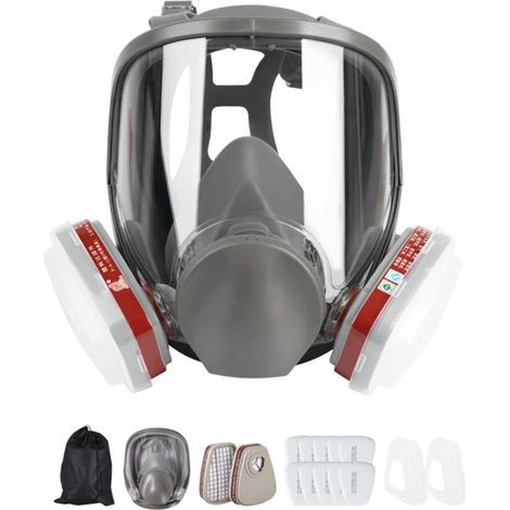 Vollgesichtsmaske Mit Filtern, Wiederverwendbare Staubmaske Für Farbsprühnebel, Ideal Zum Polieren, Schweißen, Graffiti Und Sprühlackieren