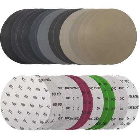 3er-pack 36 Stück Schleifpapier 125mm, Runde Schleifscheiben, Schleifscheibe 125mm, Nass- Und Trockenschleifscheiben 800/1000/1200/1500/2000/2500/3000/4000/5000 Für Runde 125mm Schleifteller-rapand
