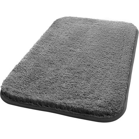 Saunamatten Absorbierender Rutschfester Extra Dicker Duschvorleger Für Badezimmer Waschbarer Chenille-bodenmatte (grau, 40x60cm)