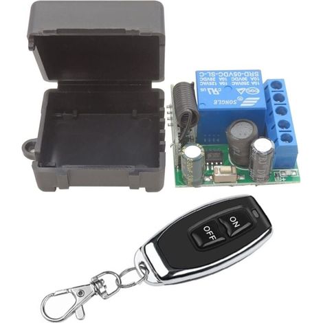 Drahtloser Fernbedienungsschalter 433 Mhz, 5 V / 12 V / 24 V, 1-kanal-funkrelais-empfänger Mit Einem Schlüsselanhänger-sender, Potenzialfreie Kontakte, Relaissteuerung