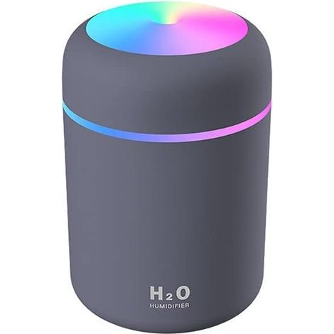 Bunter, Frischer Mini-luftbefeuchter Und Ätherischer Öldiffusor Für Auto, Büro, Schlafzimmer Usw. (grau)