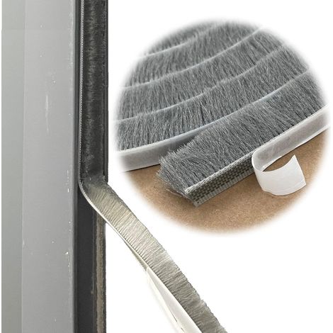 Dichtungsbürste Für Fenster/schiebetüren, Rahmenseitig (32 Fuß X 11/32 Zoll Halterung X 9/16 Zoll Bürste, Grau)