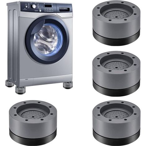 4er-set Vibrationsdämpfer-füße Für Waschmaschine, Rutschfeste Anti-vibrations-pads, Stoßdämpfer Für Waschmaschinen, Trockner, Möbel Und Kühlschränke, Grau