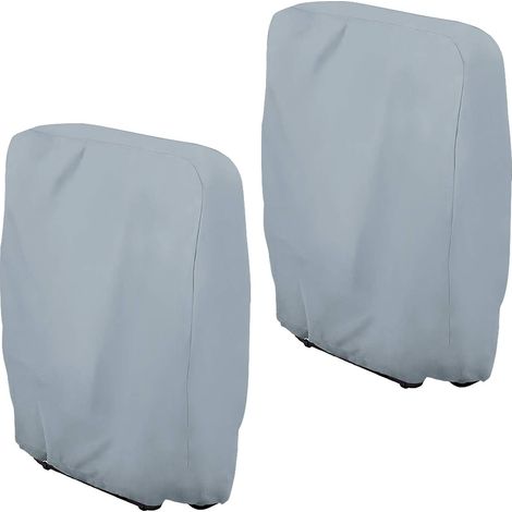 Faltstuhlbezug, Schutzbezug Für Gartenstühle, Wind- Und Uv-beständig Für Liegestühle, Abdeckung, Mit Aufbewahrungstasche (2er-pack, Grau)