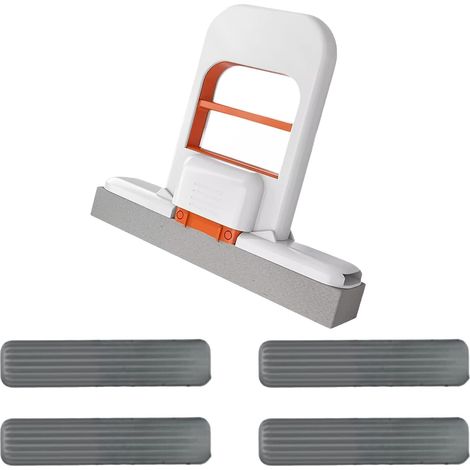 Mini-faltwischer Für Badezimmer Und Glasflächen. 1 Set Falt-tischbesen, Selbstauswringender Schwamm-besen, Platzsparender Tischbesen, Freihändige Reinigung Für Küchen