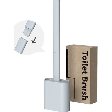Abnehmbare Silikon-toilettenbürste, Hängende Toilettenbürste Mit Schnell Trocknendem Ständer, Flexible Silikon-toilettenbürste Zur Reinigung, Flache Toilettenbürste Zur Befestigung