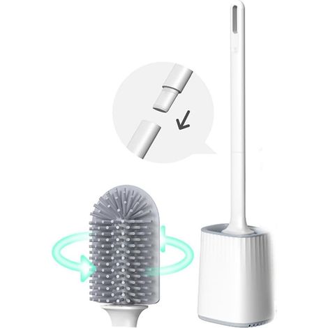 Toilettenbürste, Wandmontiert, Mit Halterung, Langer Griff, Mit Belüfteter Halterung, Toilettenbürste