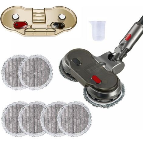 Zubehör Für Elektrischen Wischmopp-kopf Für Dyson V7 V8 V10 V11 Staubsauger, Elektrischer Wischaufsatz Mit Led-scheinwerfern Und Wassertank, 6 Wiederverwendbare Wischpads Und 1 Wassertank