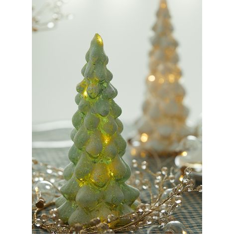 Künstlicher Weihnachtsbaum Aus Quecksilberbeschichtetem Glas Mit Led-beleuchtung B