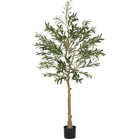 Künstlicher Olivenbaum 150 Cm, Kunstpflanze Für Den Innenbereich, Dekorative Fake-pflanze Für Haus, Büro, Wohnzimmer Und Schlafzimmer