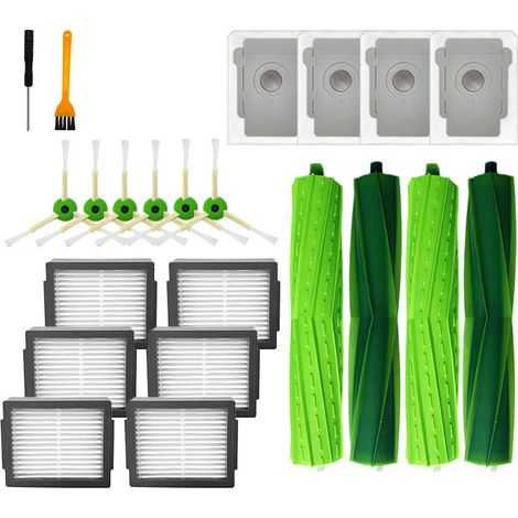 Irobot Roomba E5 E5154 E6 I3 I7 I7156 I8 Staubsauger-zubehörset: Filter, Hepa-filter, Seitenbürste, Ersatzteile