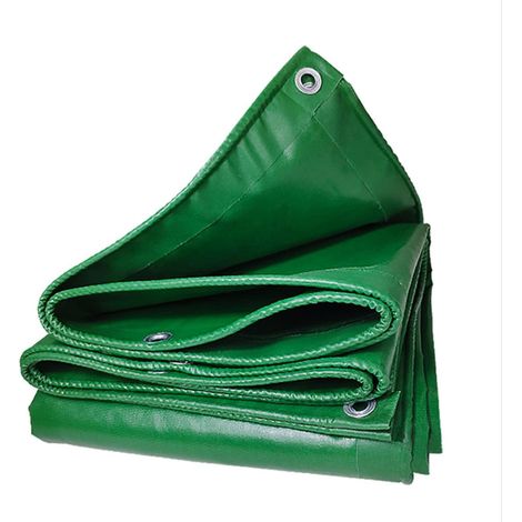 Dicke, Extrem Widerstandsfähige Grüne Plane Für Brennholz - 4m X 4m