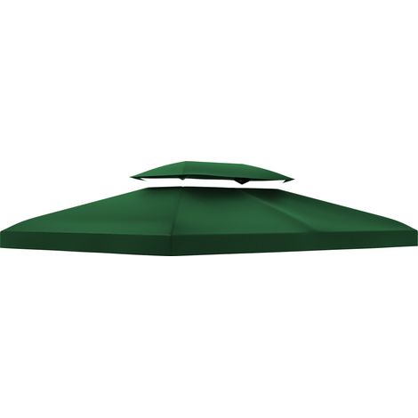 Ersatzdach Für Pavillon, Gartenzelt 3 X 4 M, Polyester Mit Hoher Dichte, 180 G/m², Grün