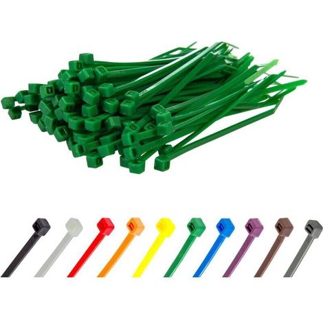 Nylon-kabelbinder - 100 Mm X 2,5 Mm - Grün - Kleine Kabelbinder - Kabelbinder - 100er Pack