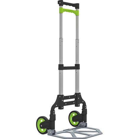 Klappbarer Aluminiumwagen Mit 100 Cm Teleskopgriff, Für Lager Und Flughafen, 38,5x41x100 Cm, Grün