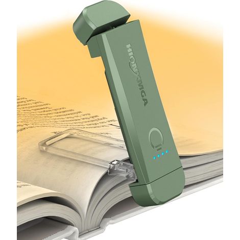 Wiederaufladbare Leselampe, Lampe Zum Lesen Im Bett, 3 Warme Farbtemperaturen Und Dimmbar, Kompakt Und Langlebig, Geschenk Für Junge Leser, Grün