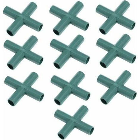 Kunststoff-rahmenverbinder, Eckrohrverbinder, 4-wege-kreuzverbinder Für 16mm Rohre, Gewächshaus-bauteile, 10 Stück