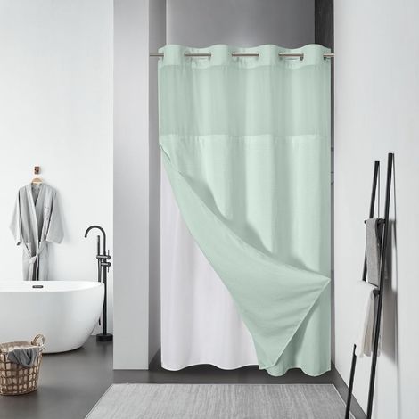 Duschvorhang, Wasserdichter Stoff, Badezimmer, Grün, 54 X 80 Zoll