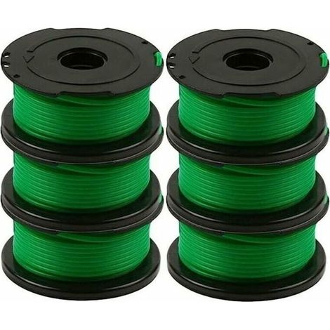 Set Mit 6 Spulen Für Rasentrimmer, 6 M – Kompatibel Mit Black & Decker Gl7033 Gl8033 Gl9035 – Langlebiges Material Für Präzises Schneiden