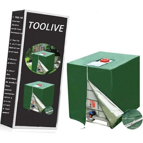 Abdeckung Für 1000l-container, Sonnenschutzplane Für Ibc-regenwassertank, Staub- Und Uv-beständig, Schutzhülle, Grüne Schutzplane (116 X 100 X 120 Cm)