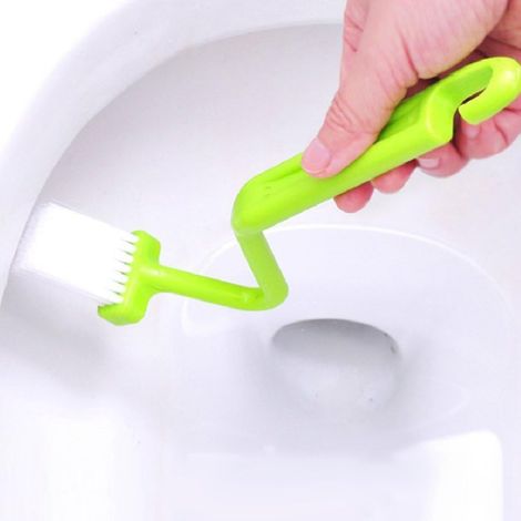 2 Stück Toilettenreinigungs-bürste, Weiche Wc-eckenbürste, Gebogene Reinigungsbürste