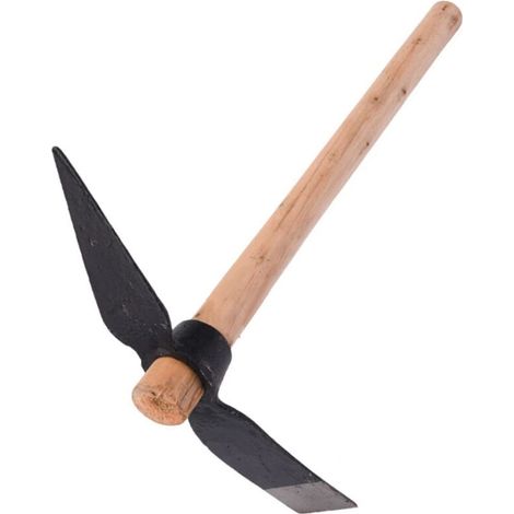 Gartenpflughacke 252 Mm – Griff Aus Grünem Baume-holz – Hochkohlenstoffstahl – Zum Ausgraben Von Bambussprossen
