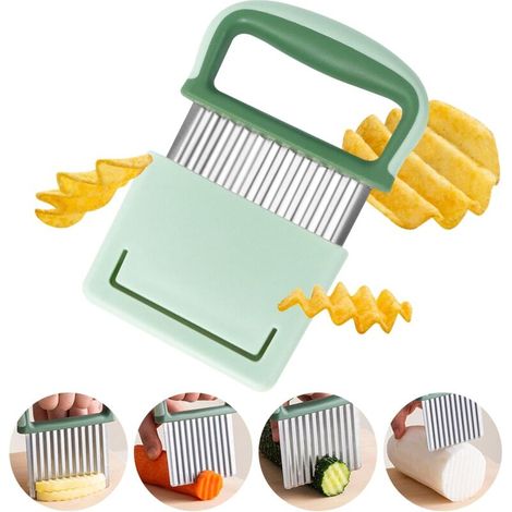 Gewelltes Pommes-frites-messer, Kartoffelschneider, Edelstahl-pommes-schneider, Wellenschneider Für Pommes Frites