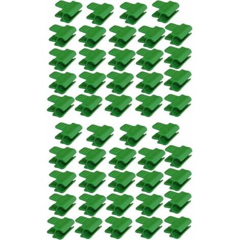 4er-pack Von 48 Schlauchklemmen Für Gartenschläuche, Zubehör Für Garten-gewächshausfolien, Außendurchmesser 16 Mm, Pflanzenanker, Kunststoffclips Für Gewächshäuser, Grün