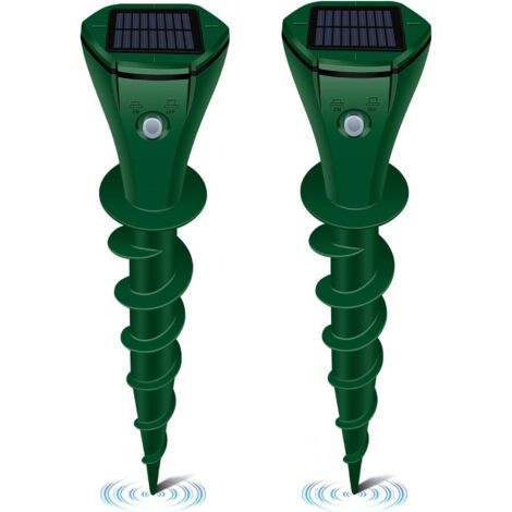 Solarer Ultraschall-maulwurfvertreiber, 3 Modi, Wasserdicht Ip65. Vertreibt Maulwürfe, Wühlmäuse, Taschenratten, Schlangen Und Murmeltiere. Für Rasenflächen, Gärten Und Landwirtschaftliche Betriebe, R