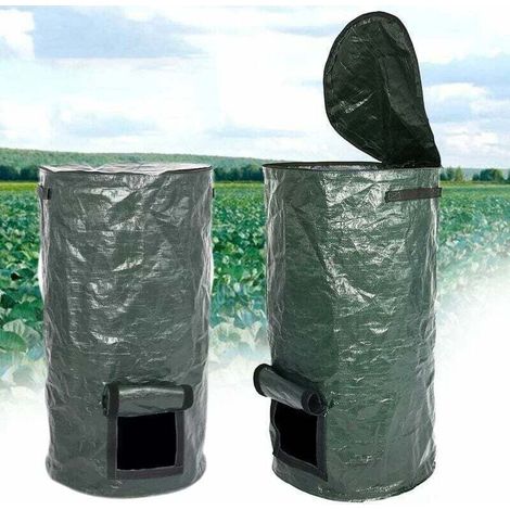 2 Stück Kompostbeutel - Ökologische Pe-kompostbehälter Für Die Organische Fermentation, Beutel Für Küchen- Und Gartenabfälle (2 Stück, 35x60 Cm)
