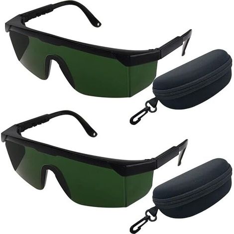 2 Stück Laserschutzbrille Laserbrille Sicherheitsbrille (grün)