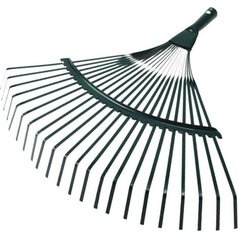 Metallischer Gartenrechen Mit Zinken Zur Reinigung Von Unkraut, Praktisches Werkzeug Für Garten Und Hof