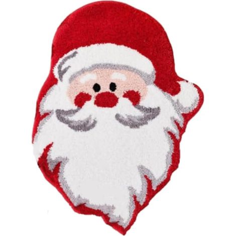 Grüner, Saugstarker Mikrofaser-duschvorleger Mit Weihnachtsmann-motiv, Rutschfest, Waschbar, Hübsches Tannenbaum-design, Ideal Zur Dekoration Des Badezimmers