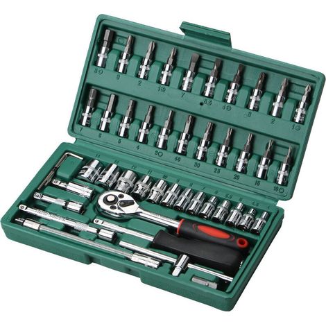 46-teiliges Steckschlüssel-set, 0,6 Cm (0,25 Zoll), Mit Super-verriegelungssystem