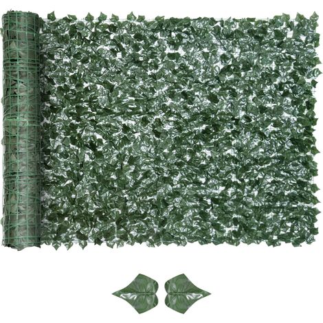 Künstlicher Sichtschutzzaun, Dekorationsrolle 3l X 1,5h M, Realistisches Laub, Uv-beständig, Grün