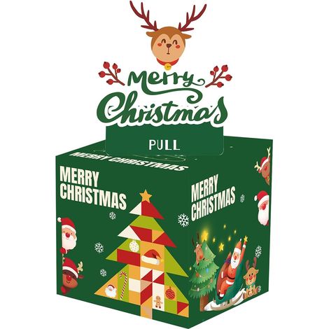 Weihnachtliche Spardose Für Geldgeschenke, Überraschende Weihnachtsgeschenkbox, Lustige Geldauszieh-spardose, Weihnachts-geldschublade Mit Auswurfkarte (stil B)