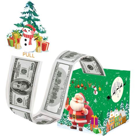 Weihnachtsspardose Für Geldgeschenke, Überraschende Weihnachtsgeschenkbox, Lustige Geldausgabe-spardose, Weihnachts-geldschublade Mit Ausgabekarte (stil A)