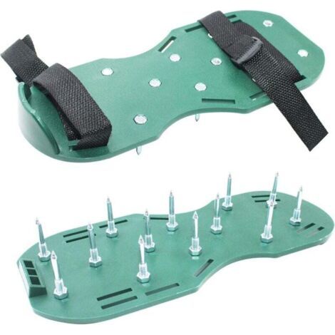 Rasenbelüfter-sandalen, 1 Paar 42-mm-rasenbelüfter Mit 26 Stiften Und Schlüssel, Verstellbare Rasenschuhe, Zur Verbesserung Der Bodenqualität, Für Rasenbelüftung (grün)