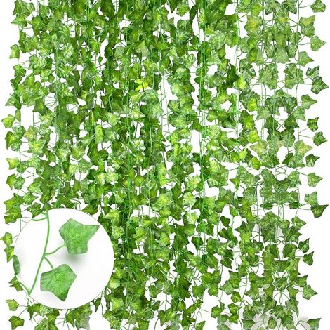 12 Stück Künstliche Efeu-balkondekoration, Efeu-kletterkranz, Blätter Für Draußen, Hochzeitsfeier Und Gartendekoration An Der Wand